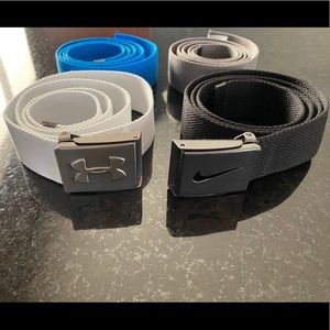Lot of 4 (3)NIKE GOLF MENS WEB BELT 3 IN 1 Plus UA
